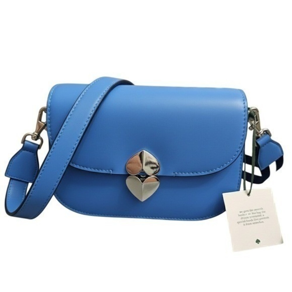 Kate Spade Nicola Twistlock Small Shoulder Bag Blue Colorblock Leather NWT